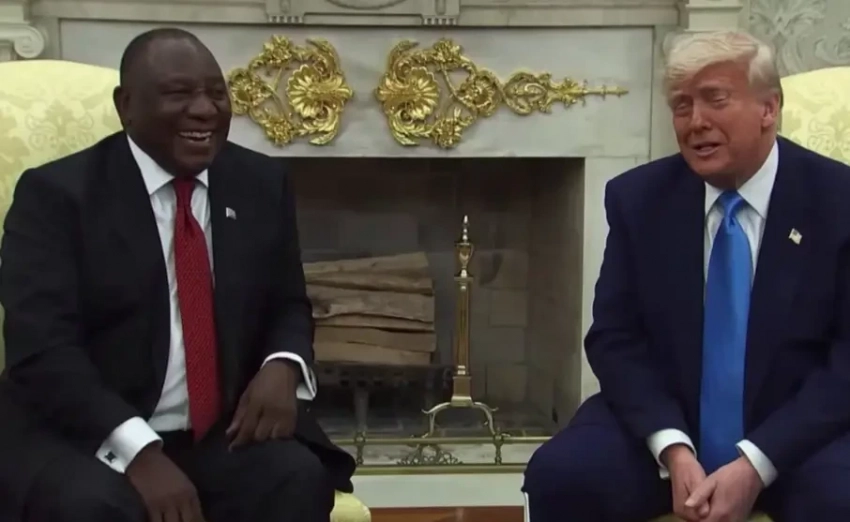 «Скажи, какого чёрта Зеленский делал в ЮАР?»: Трамп и Рамафоса высмеяли главу киевского режима