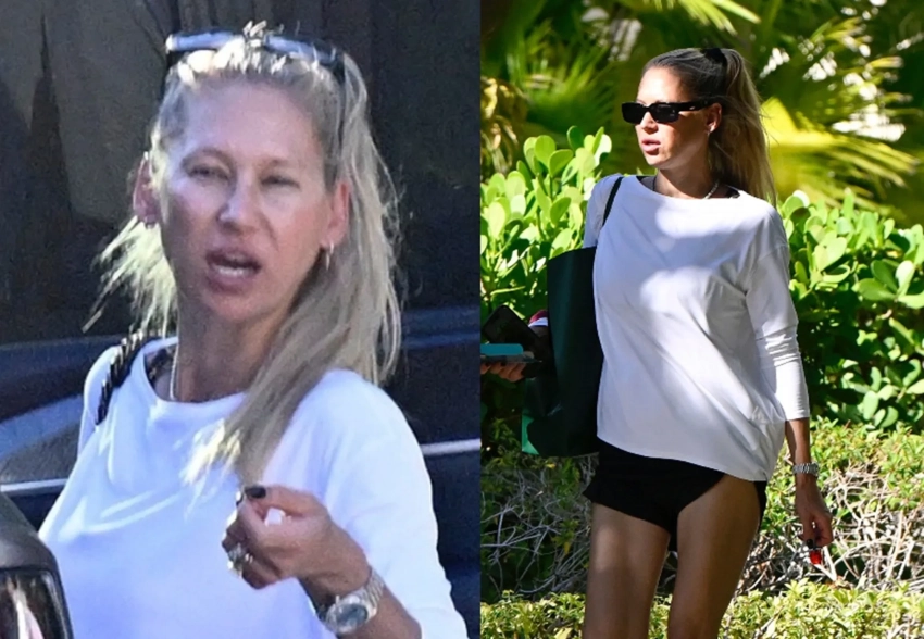 Анна Курникова появилась на публике в мини-шортах спустя три месяца после родов