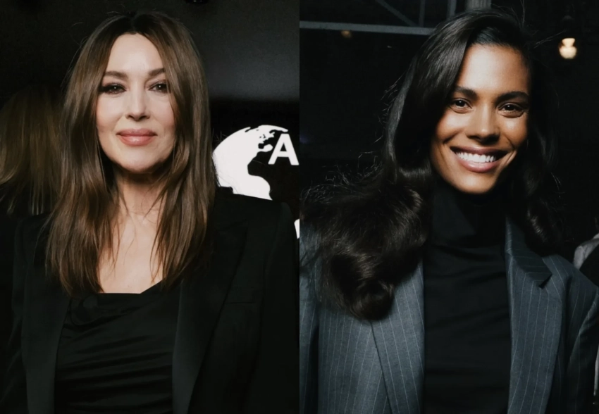 Экс-супруги Венсана Касселя Моника Беллуччи и Тина Кунаки встретились на гала-вечере в Париже